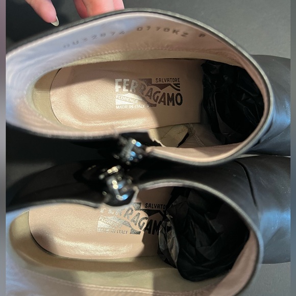 Salvatore Ferragamo Brown Leather Ankle Boot - Picture 7 of 10